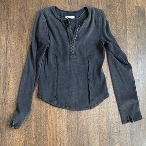 Ribbed free people top.